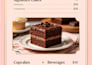 design a modern cake menu for bakery or cafe